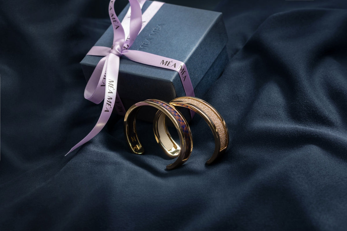 Méa Méa Cuffs in their gift box