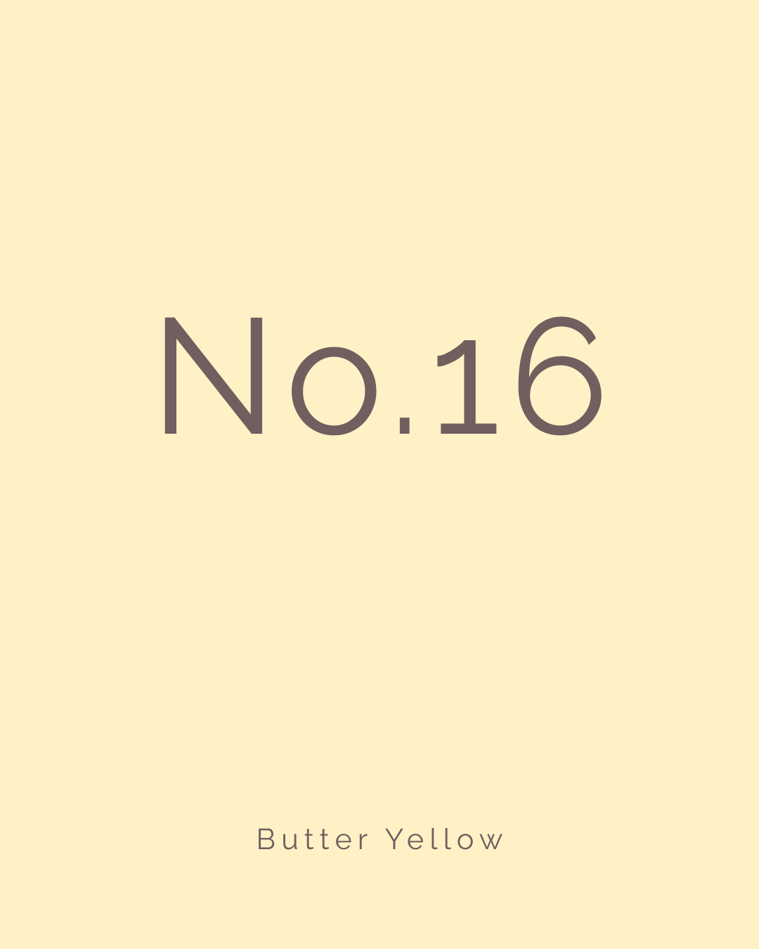 NO.16 Butter Yellow